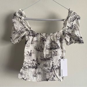 NWT Reformation Salina Top in Britannia
